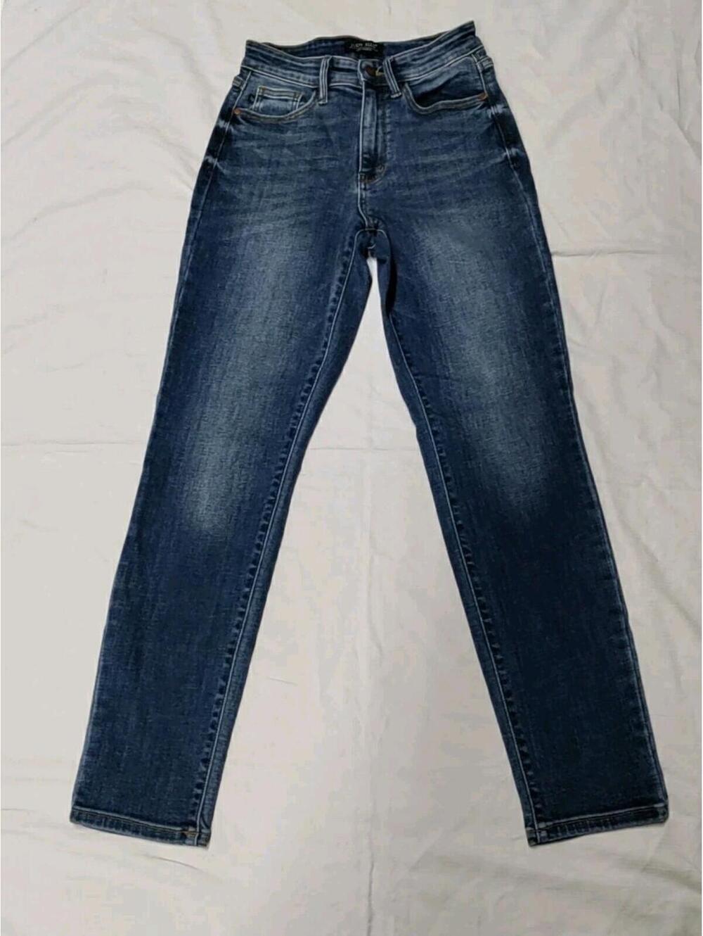 Judy Blue Slim Fit Jeans Women’s 1/25 Dark Blue Denim  Pockets